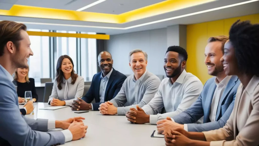 smiling group